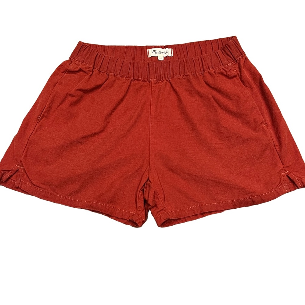 Madewell Red Athletic Shorts Elastic Waist Lightweight